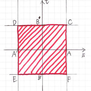 「平面ベクトルの点Pの存在範囲−10」のグラフ
